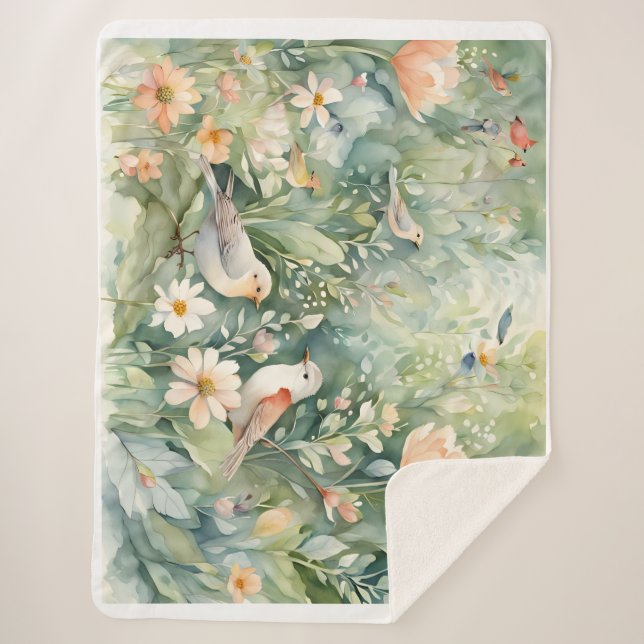 Couverture Sherpa Jardin de fruits Sherpa Blanket (Devant)