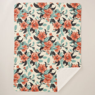 Couverture Sherpa Jardin du corail
