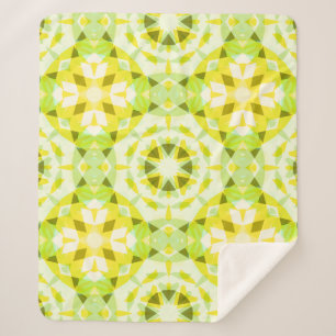 Couverture Sherpa Jaune clair Vert Étoile Été Dopamine Décor Art