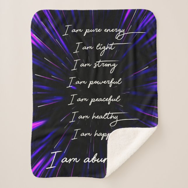 Couverture Sherpa Je Suis Une Abondante Affirmations Positives (Devant)