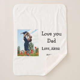 Couverture Sherpa Je t'aime papa fête des pères élégant ajouter du t