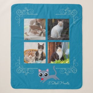 Couverture Sherpa Je vole les coeurs Photo personnalisée