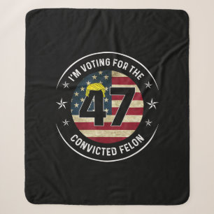 Couverture Sherpa Je vote pour le condamné Felon 47 anti-Trump M