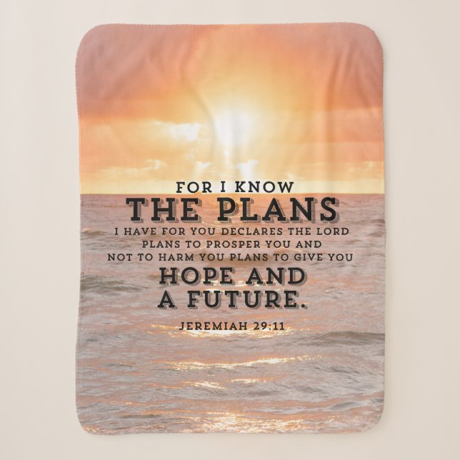 Couverture Sherpa Jeremiah 29:11 Car je connais les Plans Sunrise (Devant)