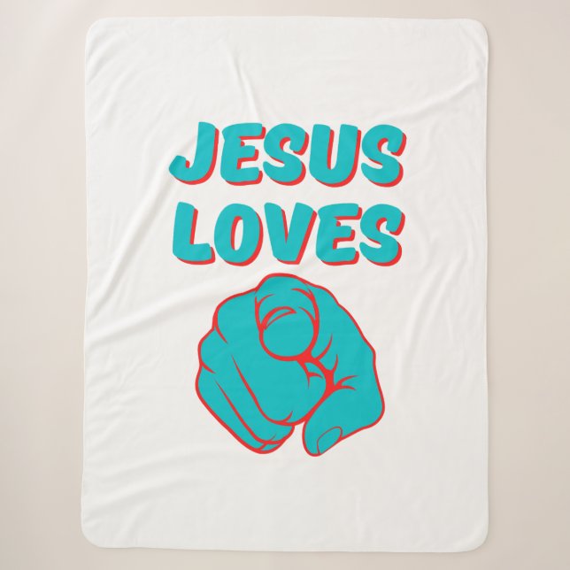 Couverture Sherpa Jésus vous aime Citation basée sur la foi (Devant)