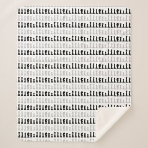 Couverture Sherpa Jeu d'échecs géométrique moderne Motif