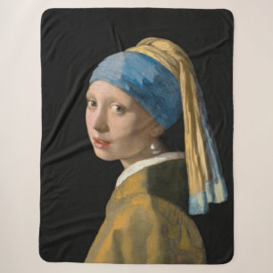 Couverture Sherpa Johannes Vermeer - Fille avec une oreille perle
