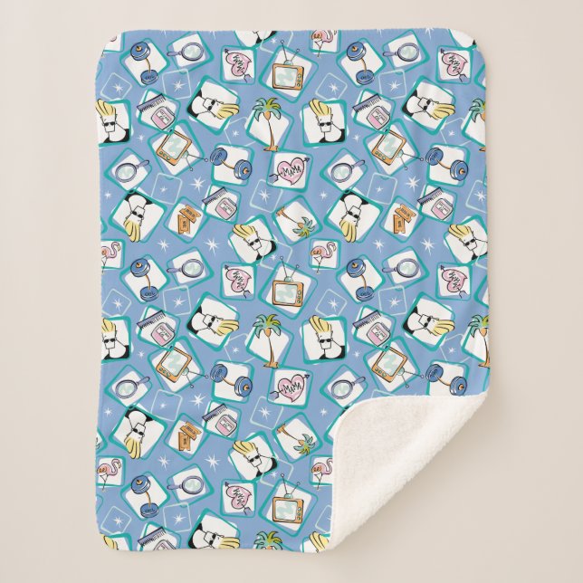 Couverture Sherpa Johnny Bravo Motif Icon (Devant)