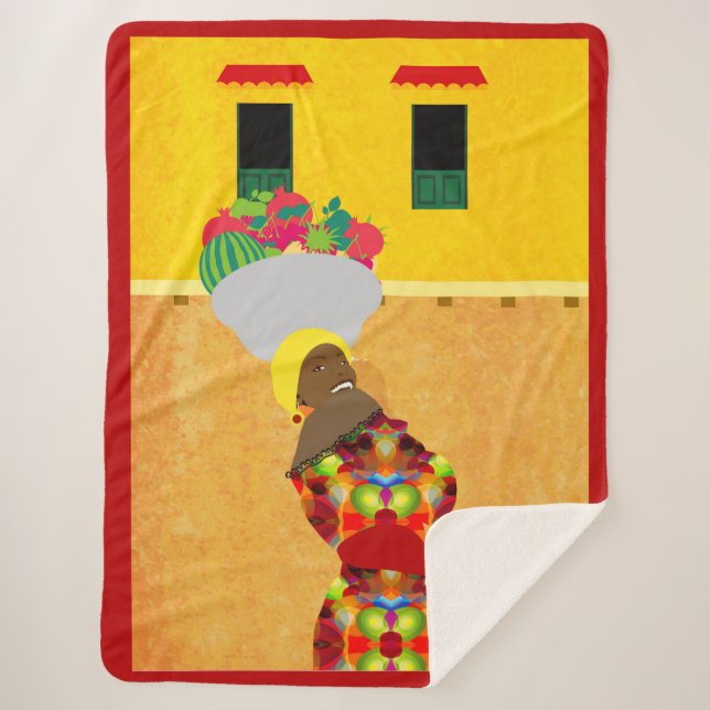 Couverture Sherpa Joie de vie (Devant)