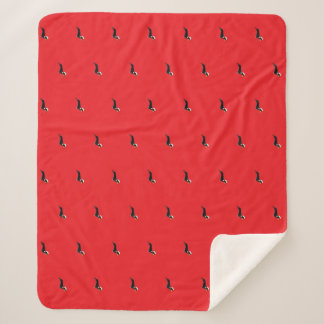 Couverture Sherpa joli dachshund de Noël