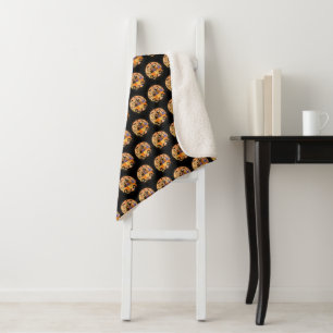 Couverture Sherpa Joli Halloween Citrouille