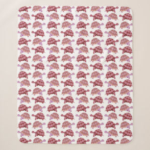 Couverture Sherpa Joli Motif de tortue cartonné