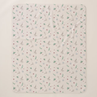 Couverture Sherpa Joli Noël Couleur Chaude