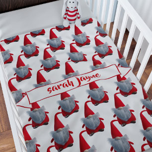 Couverture Sherpa Joli Noël Gnome Motif Personnalisé Enfants