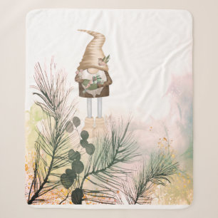 Couverture Sherpa Joli petit jardin Gnome Jardin Nature Art