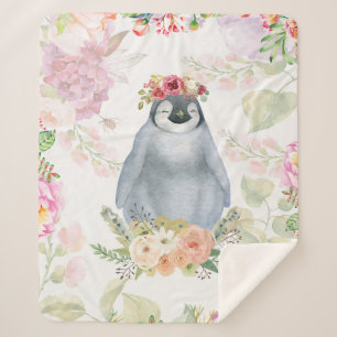 Couverture Sherpa Jolie fille Penguin Cadeau d'anniversaire, Pingoui
