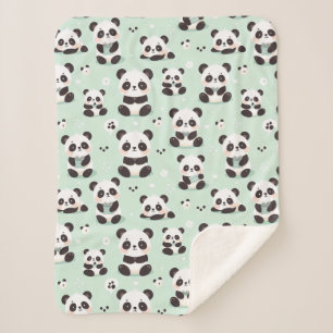Couverture Sherpa Jouer Motif Panda