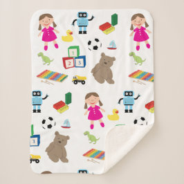 Couverture Sherpa Jouets pour enfants Motif