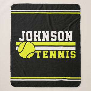 Couverture Sherpa Joueur de tennis NOM Ball Jeu court personnalisé
