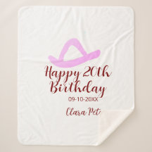 Joyeux 20e anniversaire fille cowboy rose nom date