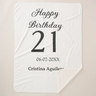 Couverture Sherpa Joyeux 21e anniversaire lettre gras nom simple min