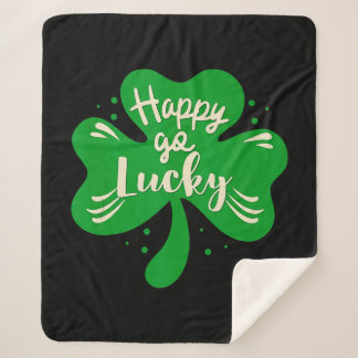 Couverture Sherpa Joyeux Go Lucky Shamrock St. Patricks Day