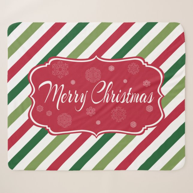 Couverture Sherpa Joyeux Noël (Devant (Horizontal))