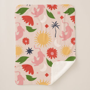 Couverture Sherpa Jungle céleste