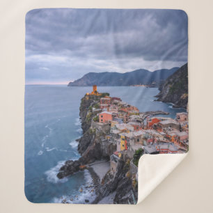Couverture Sherpa Juste après le coucher du soleil   Vernazza,