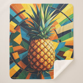 Couverture Sherpa Kaleidoscope à ananas - Design Empire à ananas