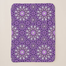 Kaleidoscope bleu violet Pinwheel Mandala Motif