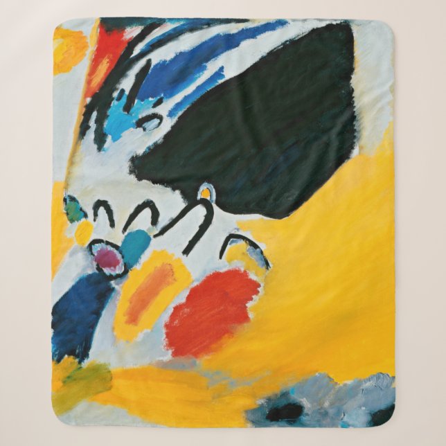 Couverture Sherpa Kandinski Impression III Concert Peinture Abstrait (Devant)