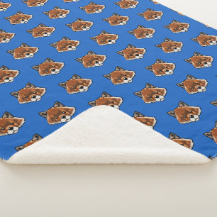 Couverture Sherpa KiniArt Cute Fox