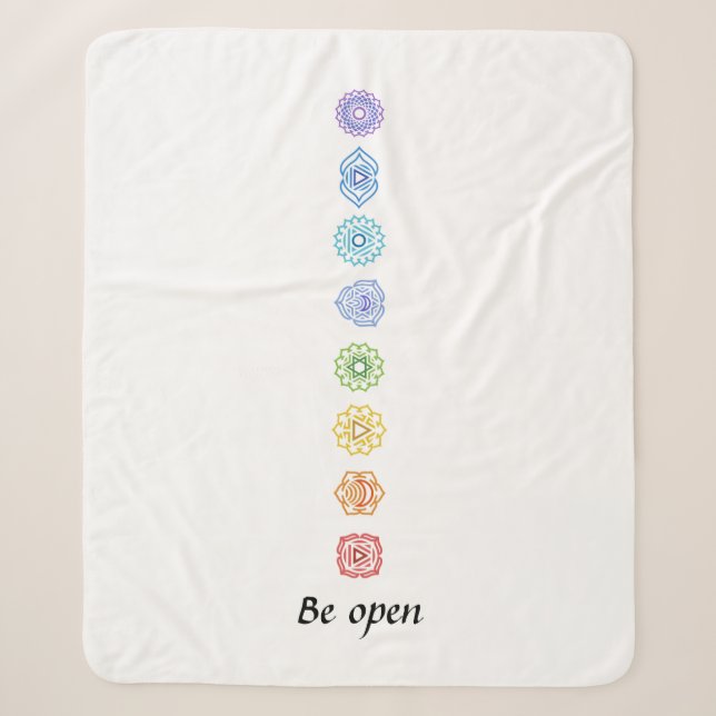 Couverture Sherpa Kundalini Yoga Chakras être ouvert (Devant)