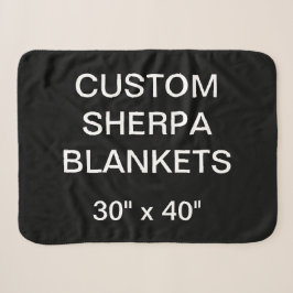 Couverture Sherpa La coutume a personnalisé 30" x 40" le blanc