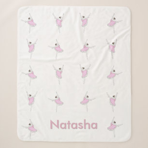 Couverture Sherpa La danse rose Ballerina Poses Girl