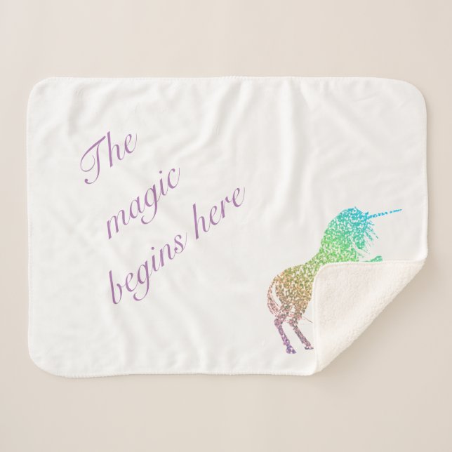 Couverture Sherpa La Magie Commence Ici Unicorne (Devant (Horizontal))