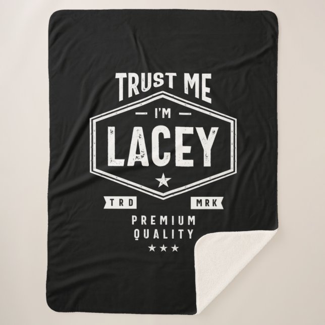 Couverture Sherpa Lacey Nom personnalisé Anniversaire (Devant)