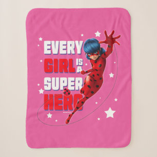 Couverture Sherpa Ladybug Every Girl est un super héros