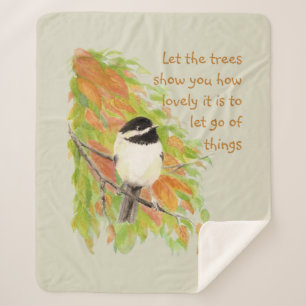 Couverture Sherpa Laisser aller Citation Inspirationnelle Chickadee