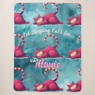 Couverture Sherpa Laisser Les Chats Dormir Allonger Catatonic Sherpa