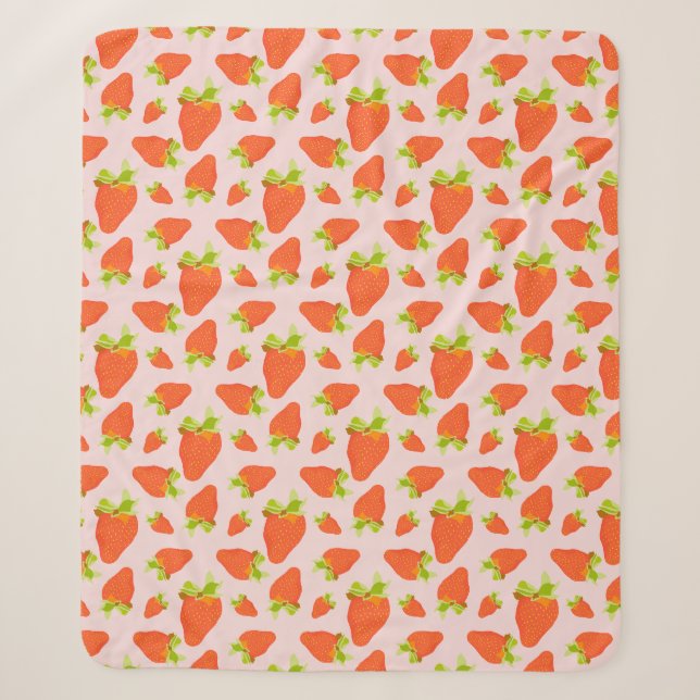 Couverture Sherpa Lait de fraise (Devant)