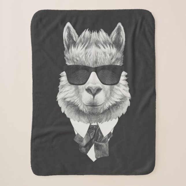 Couverture Sherpa Lama chic (Devant)