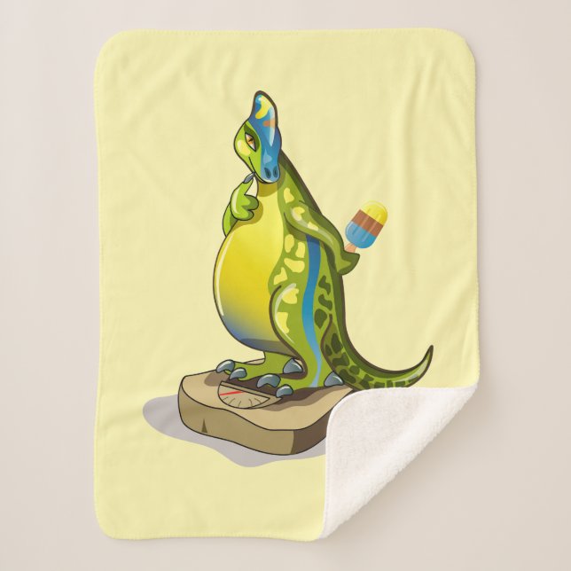 Couverture Sherpa Lambeosaurus Se Possédant Sur Une Échelle De Poids (Devant)