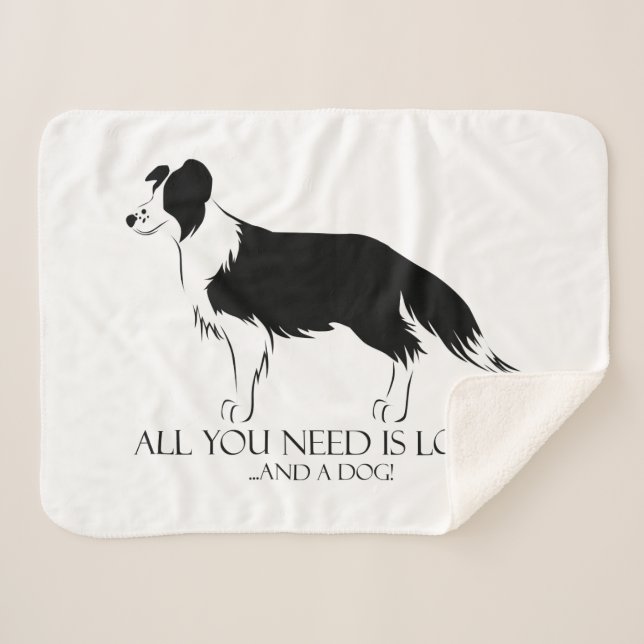 Couverture Sherpa L'Amour Et Un Chien (Devant (Horizontal))