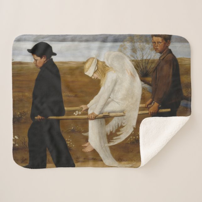 Couverture Sherpa L'ange blessé (par Hugo Simberg) (Devant (Horizontal))