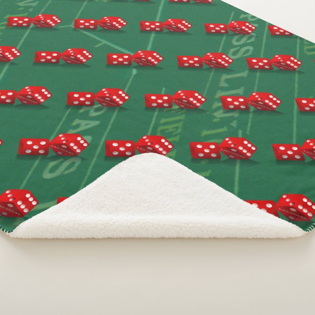 Couverture Sherpa Las Vegas Dice sur la table des craps (3/4)