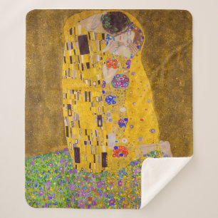 Couverture Sherpa Le baiser   Gustav Klimt  