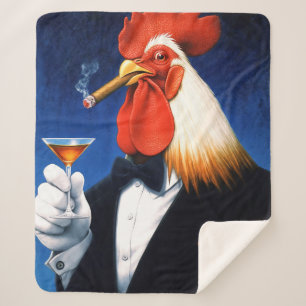 Couverture Sherpa Le coq Dapper Funny Gentleman's Club