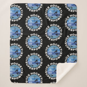 Couverture Sherpa Le hockey sur glace est ma superpuissance